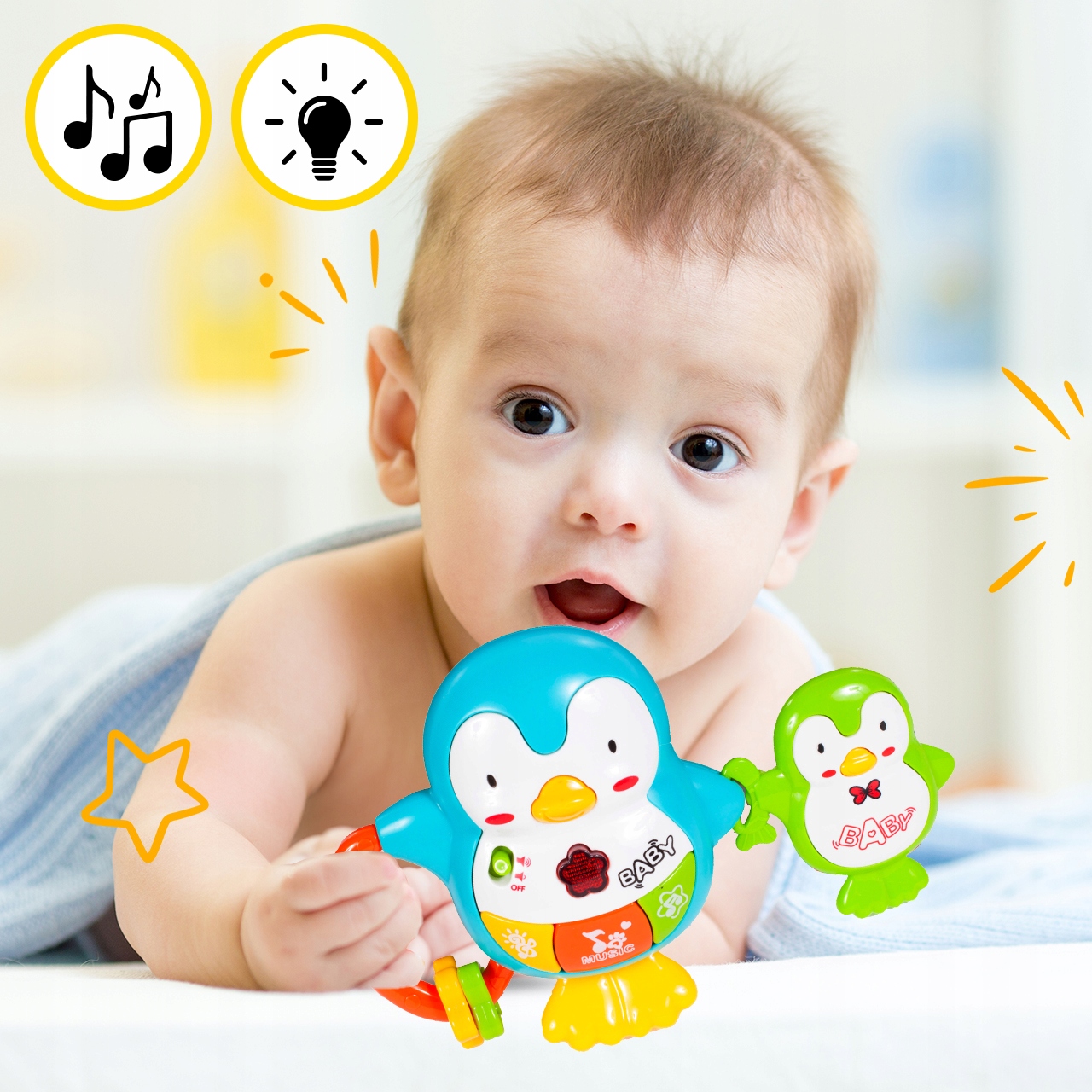 CSÖRGŐK INTERAKTÍV RÁGÓKA KICSIKNEK PINGVIN GYEREKEKNEK SZETT Nem kisfiúk kislányok