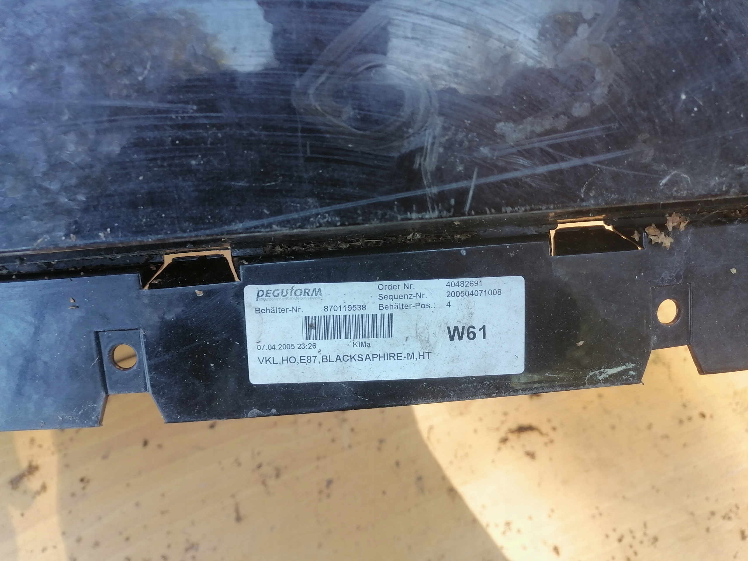 Stoßstange heck BMW E87 Blacksaphire 475