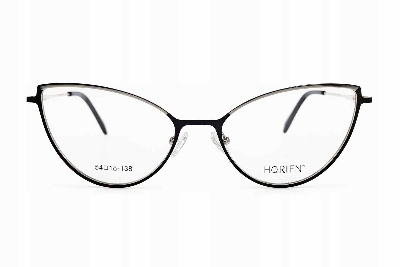 Oprawki Horien YJ-0068 C1 Damskie Metalowe Kocie Czarno-srebrne