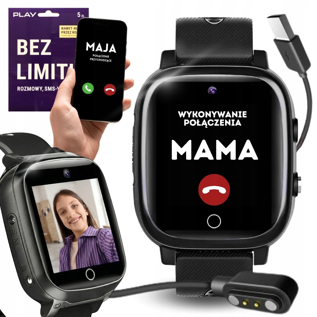 Chytré Hodinky Dětské Hodinky S Možností Volání, Sim Karta, Hry, Menu V Pl