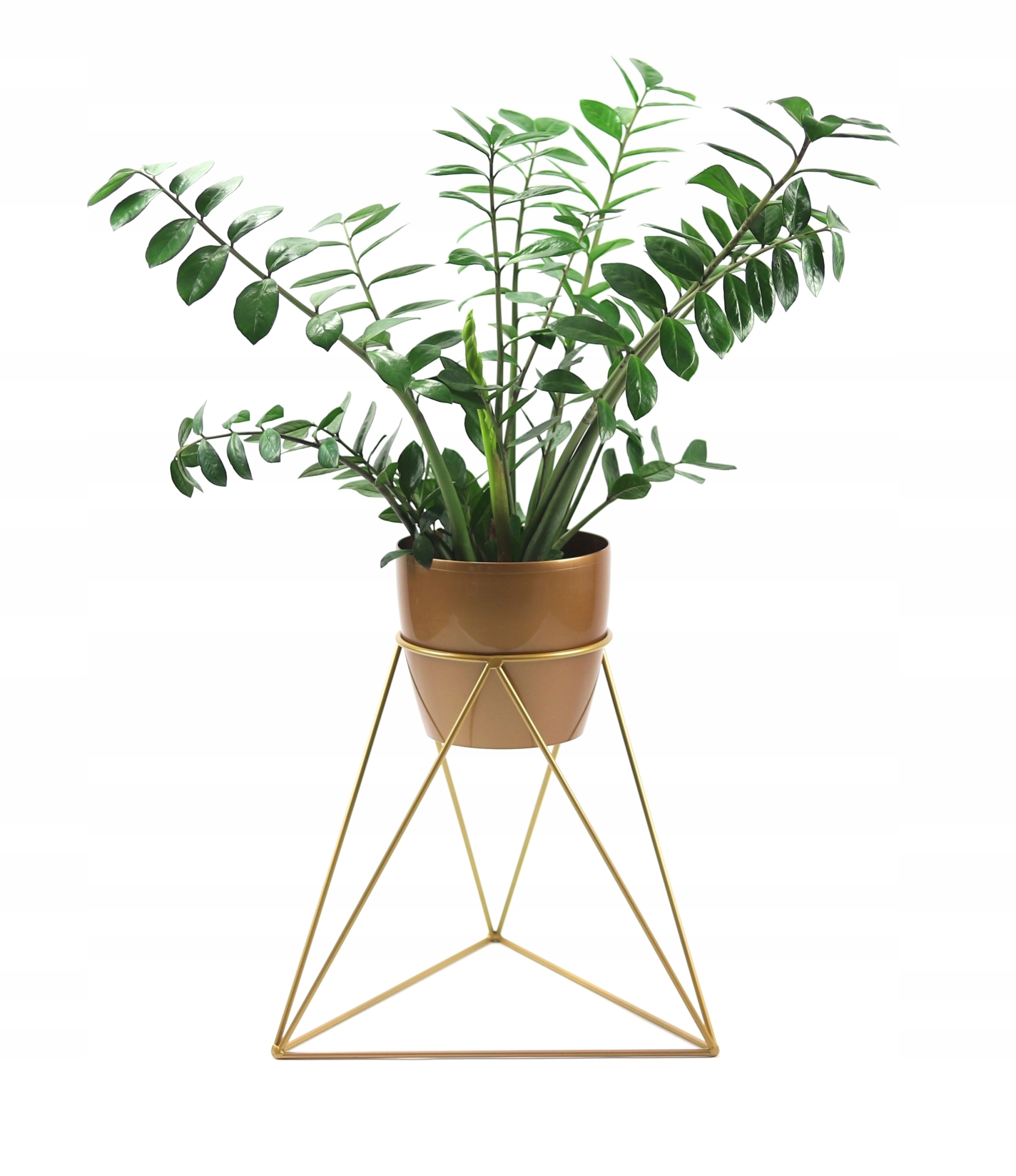 

Kwietnik Metalowy Stojak Donica 40cm złoty Loft