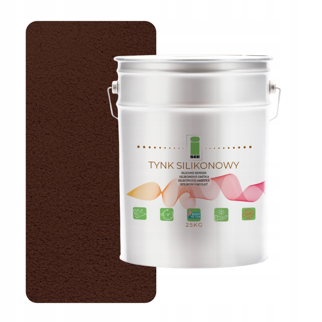 Silikónová Omietka 8016 Fasádna Vonkajšia Mahagónová 1.0 MM Prémiová 25 Kg