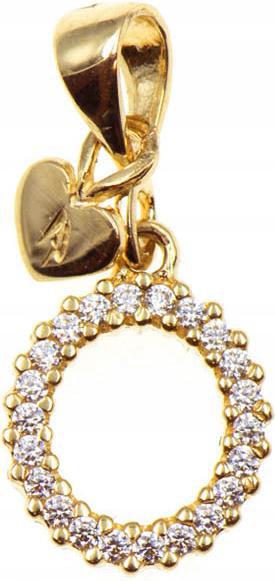 Zlatý přívěsek 585 písmenko O se zirkony 0,74 g, módní vzor na řetízek