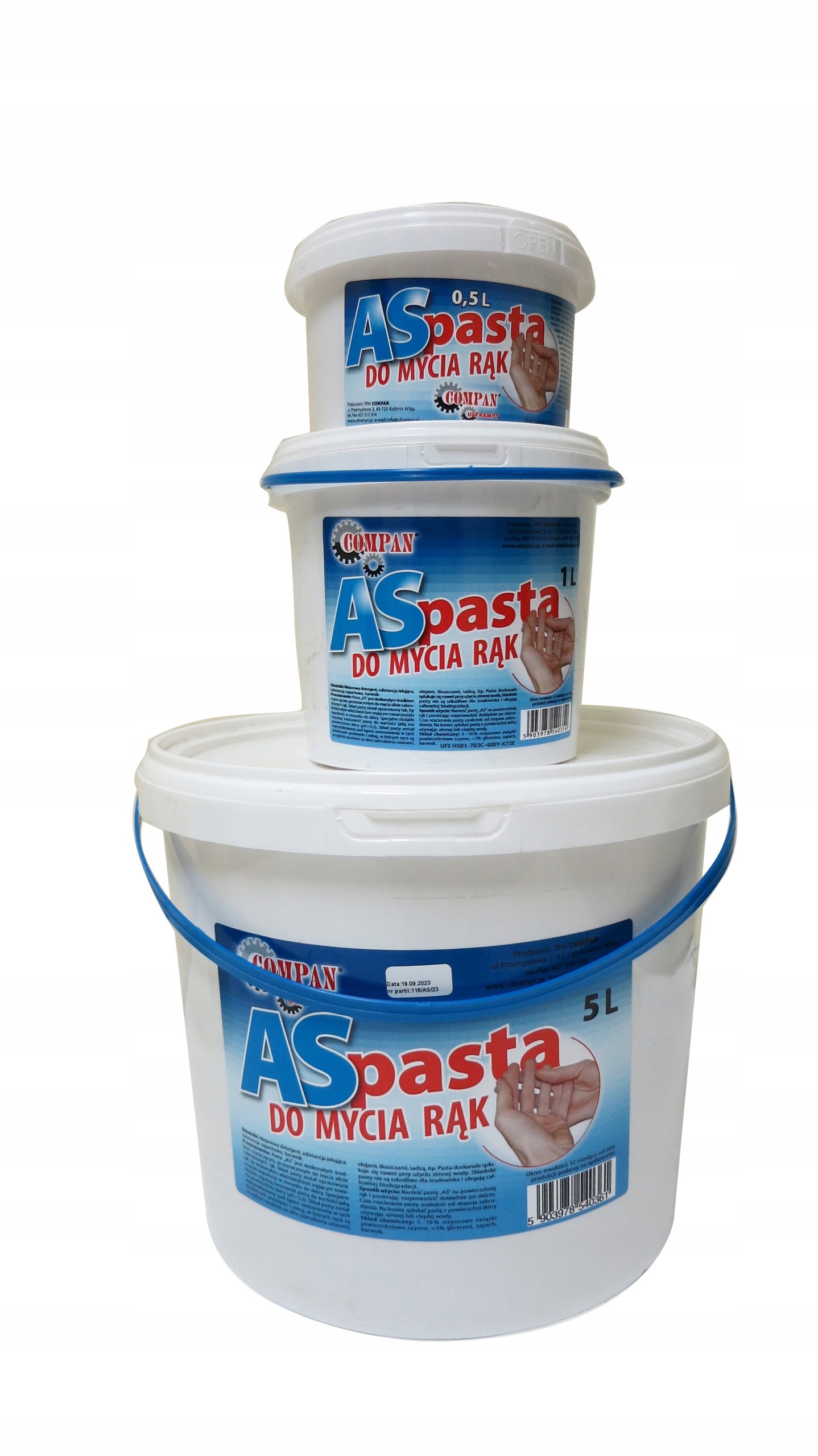 Pasta żel BHP do mycia rąk COMPAN 5L
