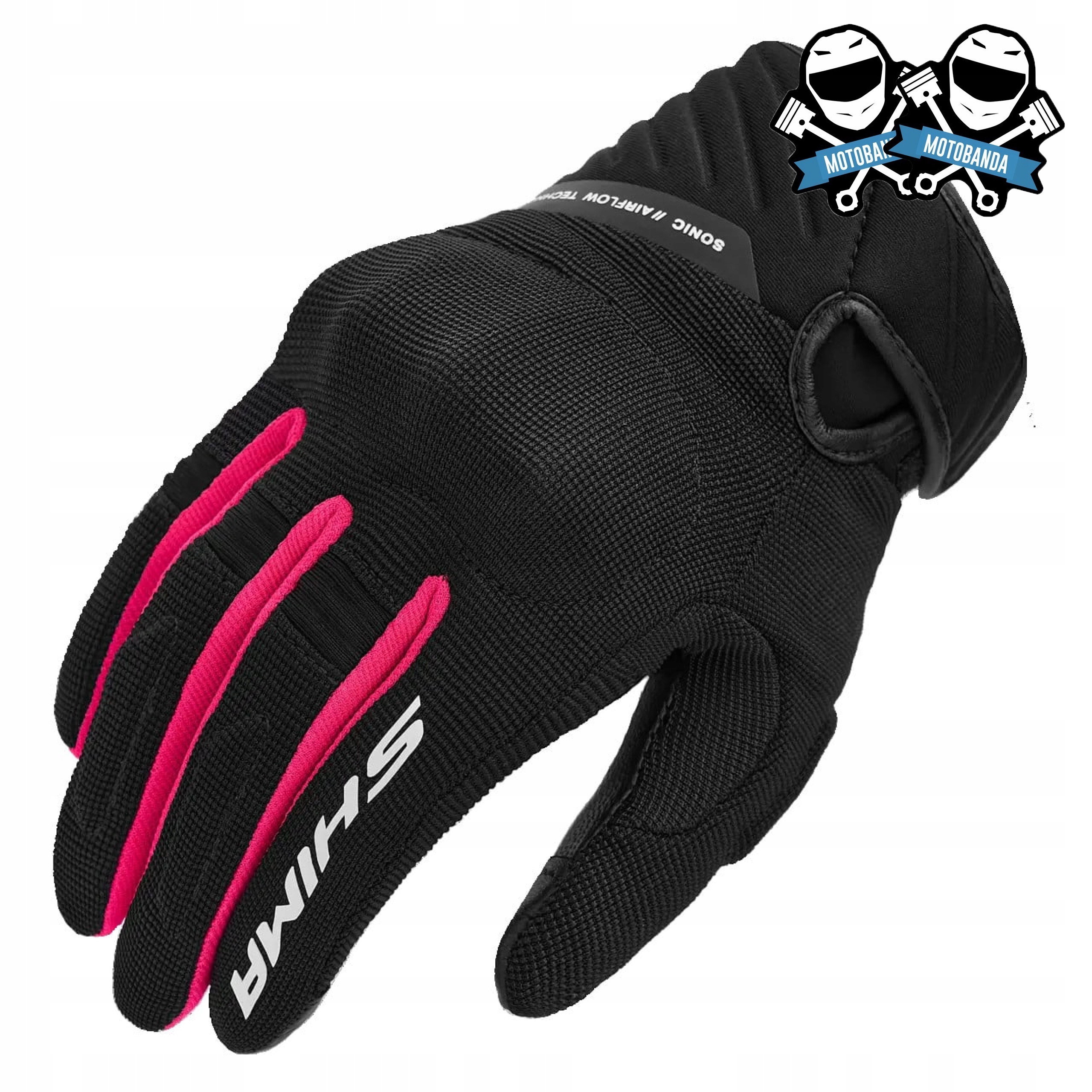 Krótkie Wentylowane Rękawice Motocyklowe Shima Sonic Lady Black/pink