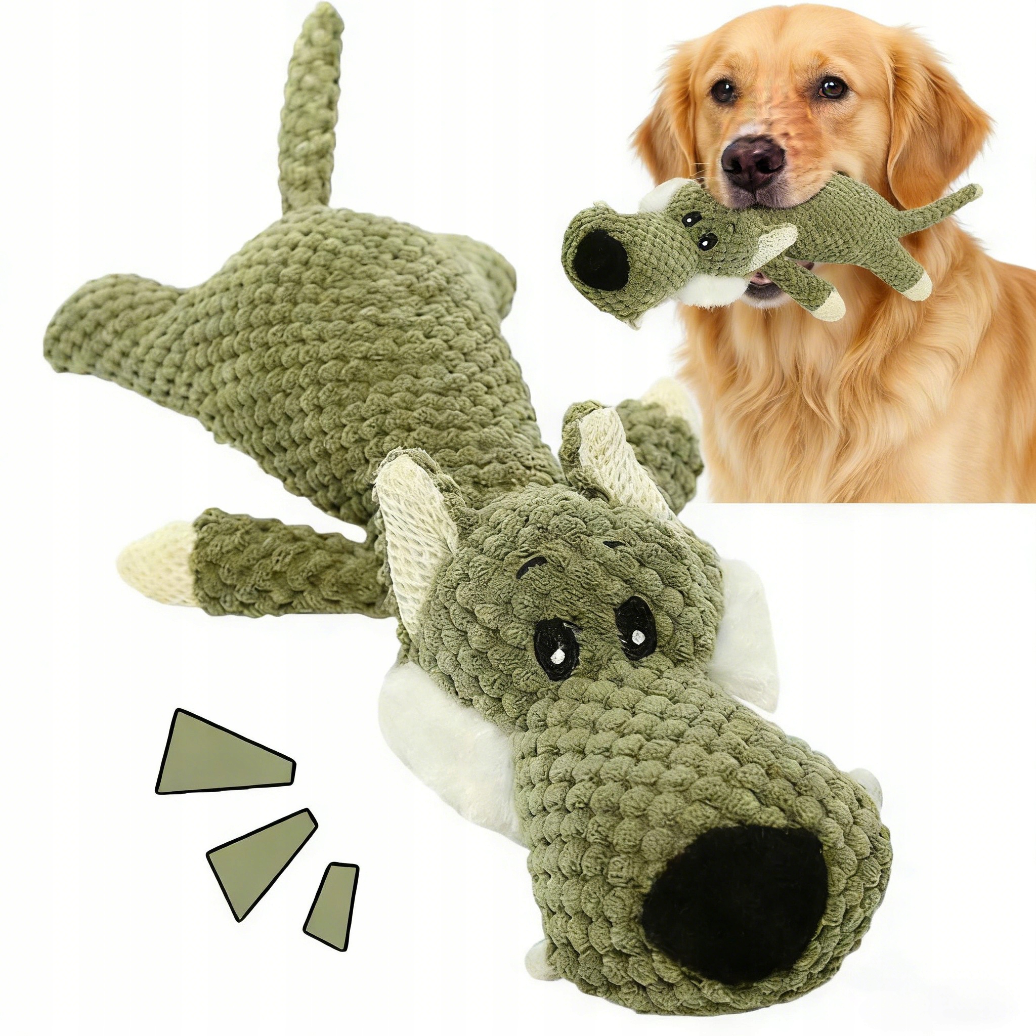 Levně Hračka Pro Psa/kočku Plyšová K Pokousání Vycpaná Se Zvukem Odolná 37,5x15x7,5cm XXL