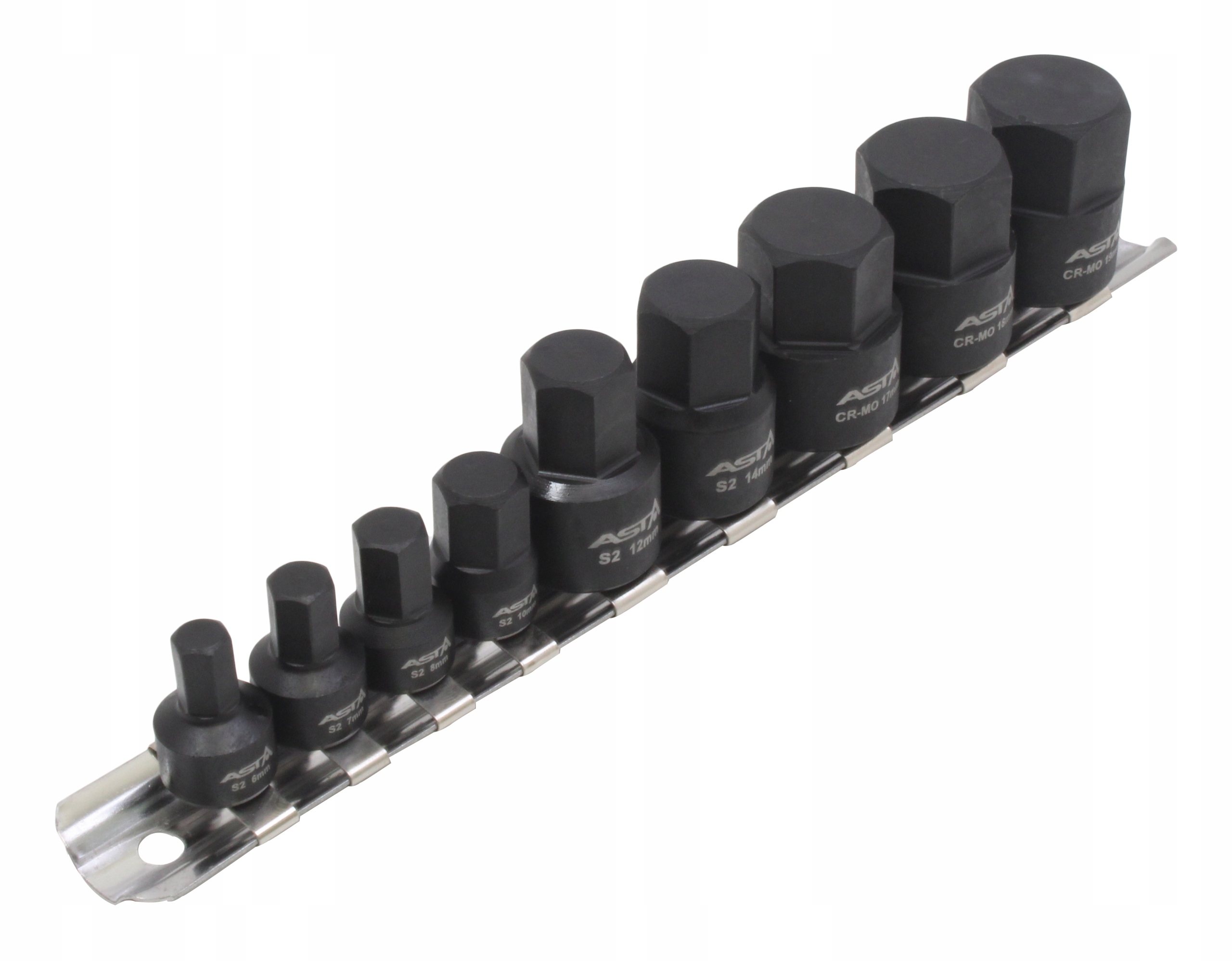 Nasadki Udarowe Hex Metryczne 1/4" 3/8" Asta A-1M9HEX