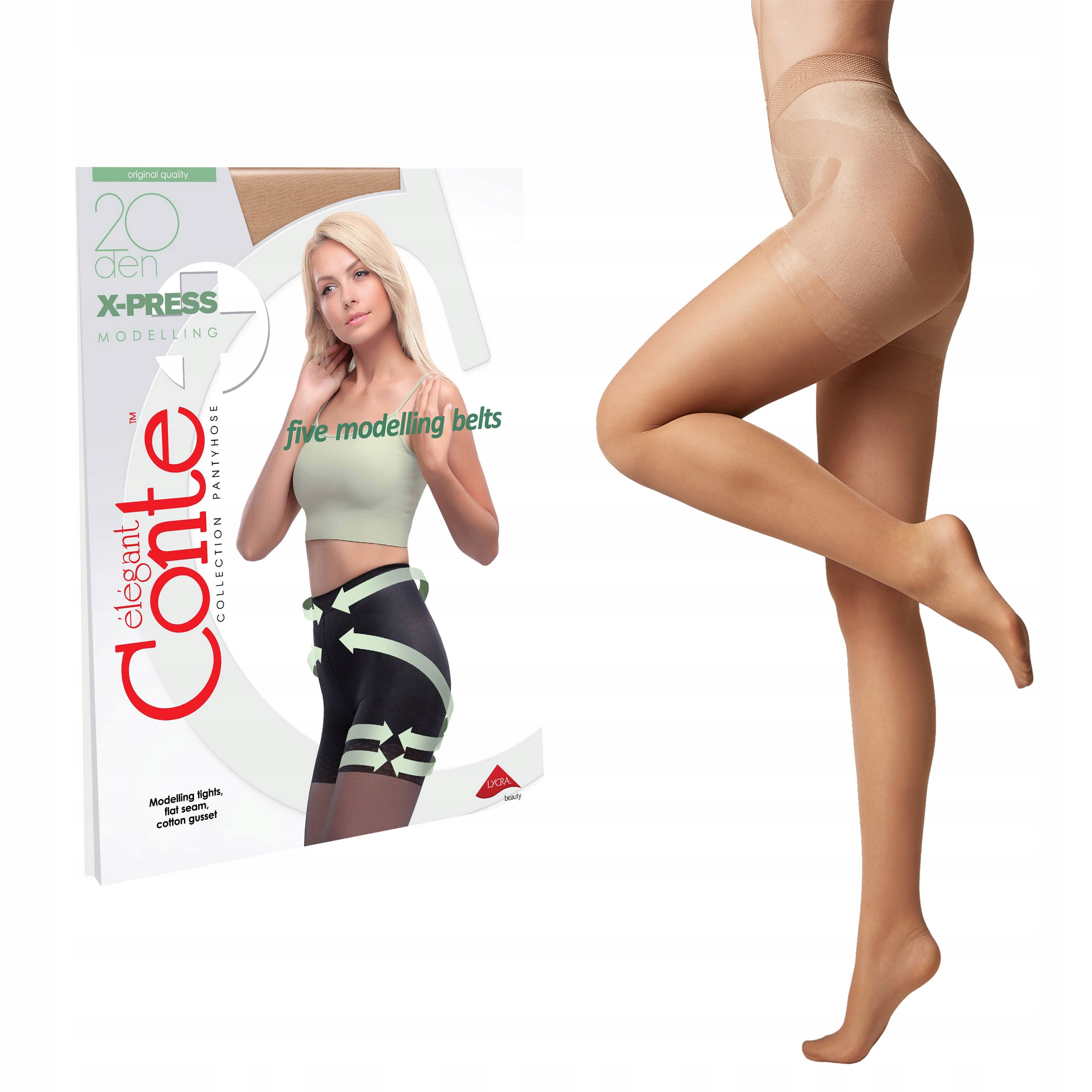 

Rajstopy modelujące z efektem push-up X-press 20