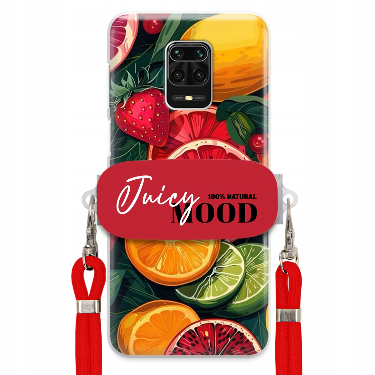 Puzdro pre Xiaomi Redmi Note 9 Pro Červené vodítko držiak Juice Mood Módne