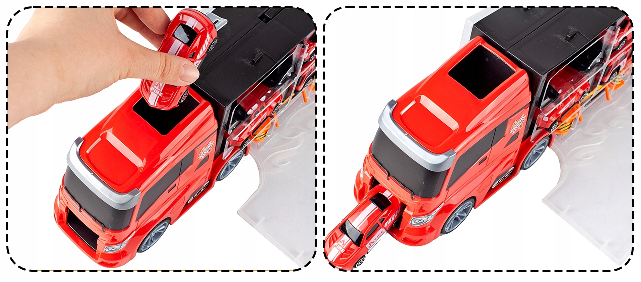 CIĘŻARÓWKA LAWETA STRAŻ POŻARNA AUTA HELIKOPTER WÓŻ STRAŻACKI TRANSPORTER Efekty brak