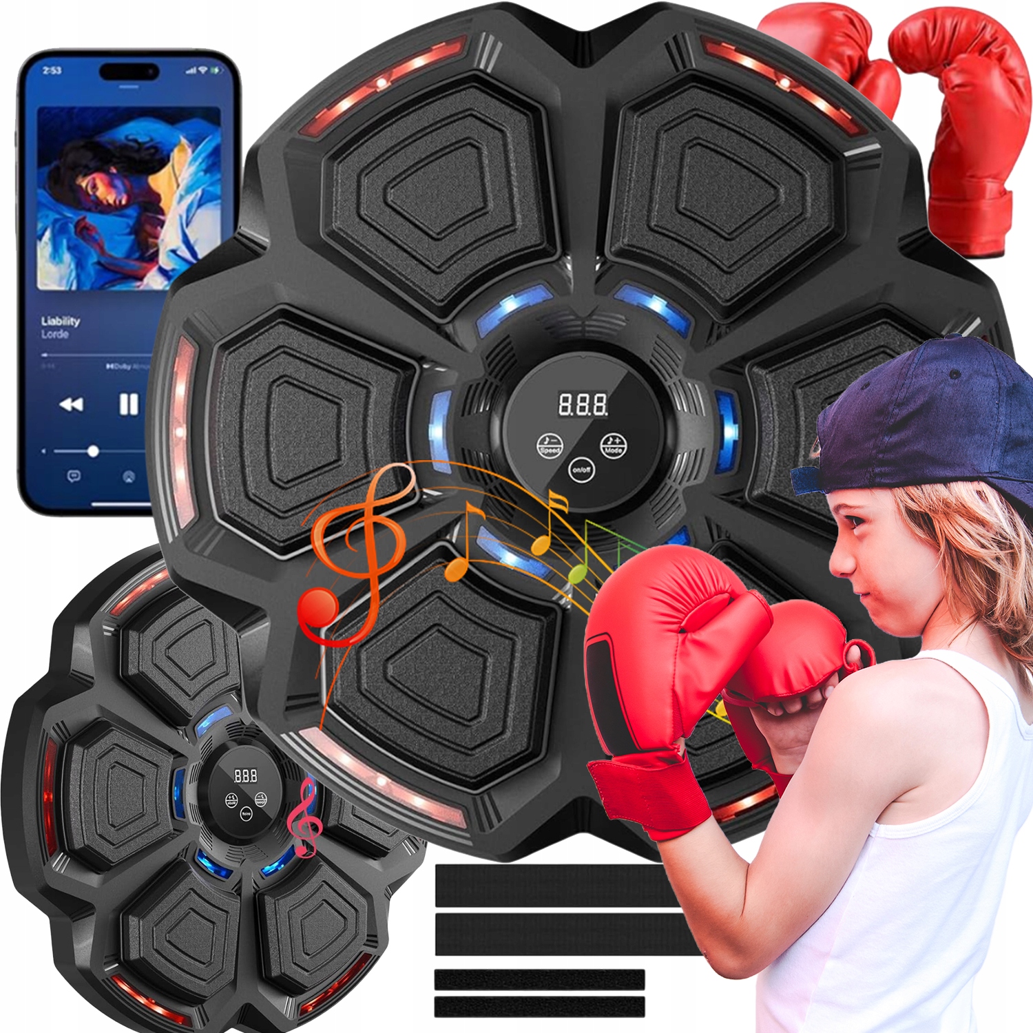 Tarcza Bokserska Treningowa Bluetooth Na Ścianę Music Tablica Cel Bokserski