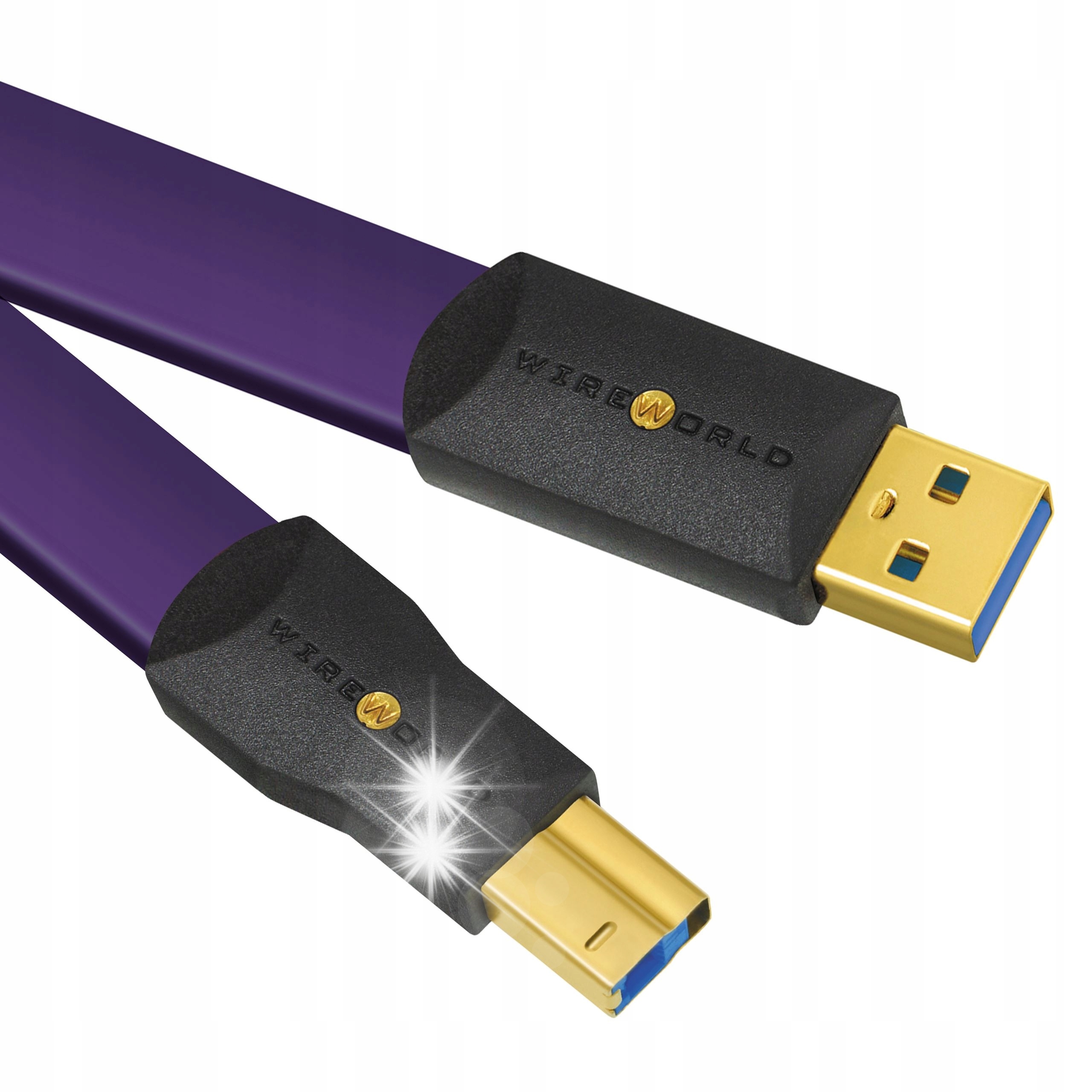 KABEL USB 3.0 TYPU A-B PŁASKI FIOLETOWY WIREWORLD ULTRAVIOLET 8 U3AB 3m