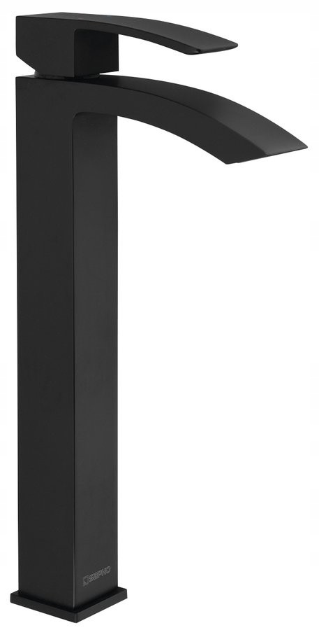 Ginko 25 vysoká umývadlová batéria bez výtoku, čierna matná (1101-04B) /sm/