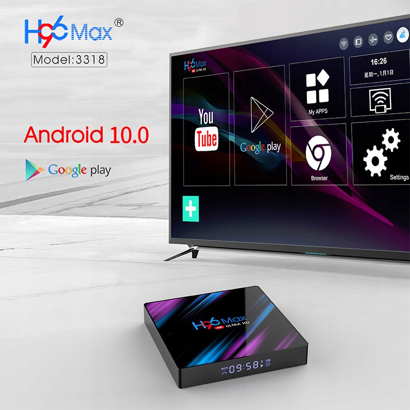 TV BOX H96 MAX 4/32GB ANDROID 10 SMART Model 4/32G
