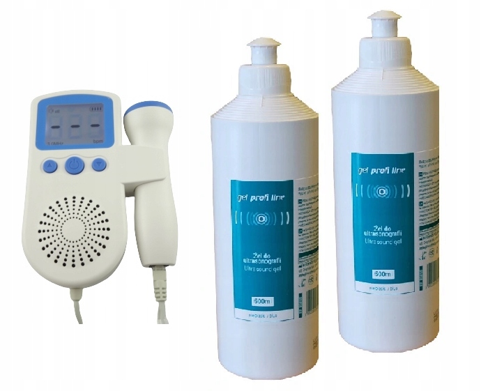 Detektor Tętna Płodu Dziecka Miernik Monitor + 2x ŻEL