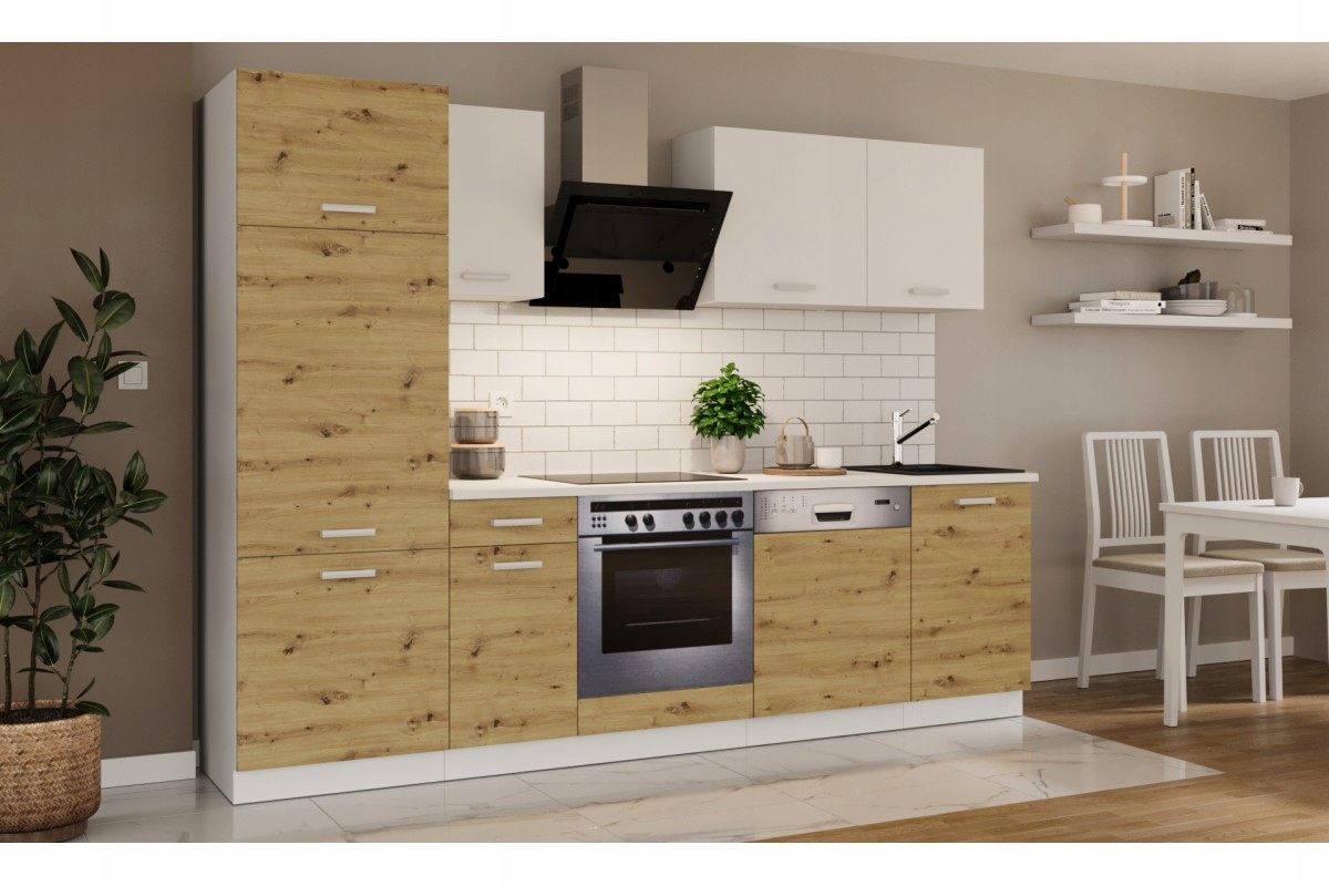 ZESTAW MEBLI DO KUCHNI TORO II 270 CM DĄB ARTISAN