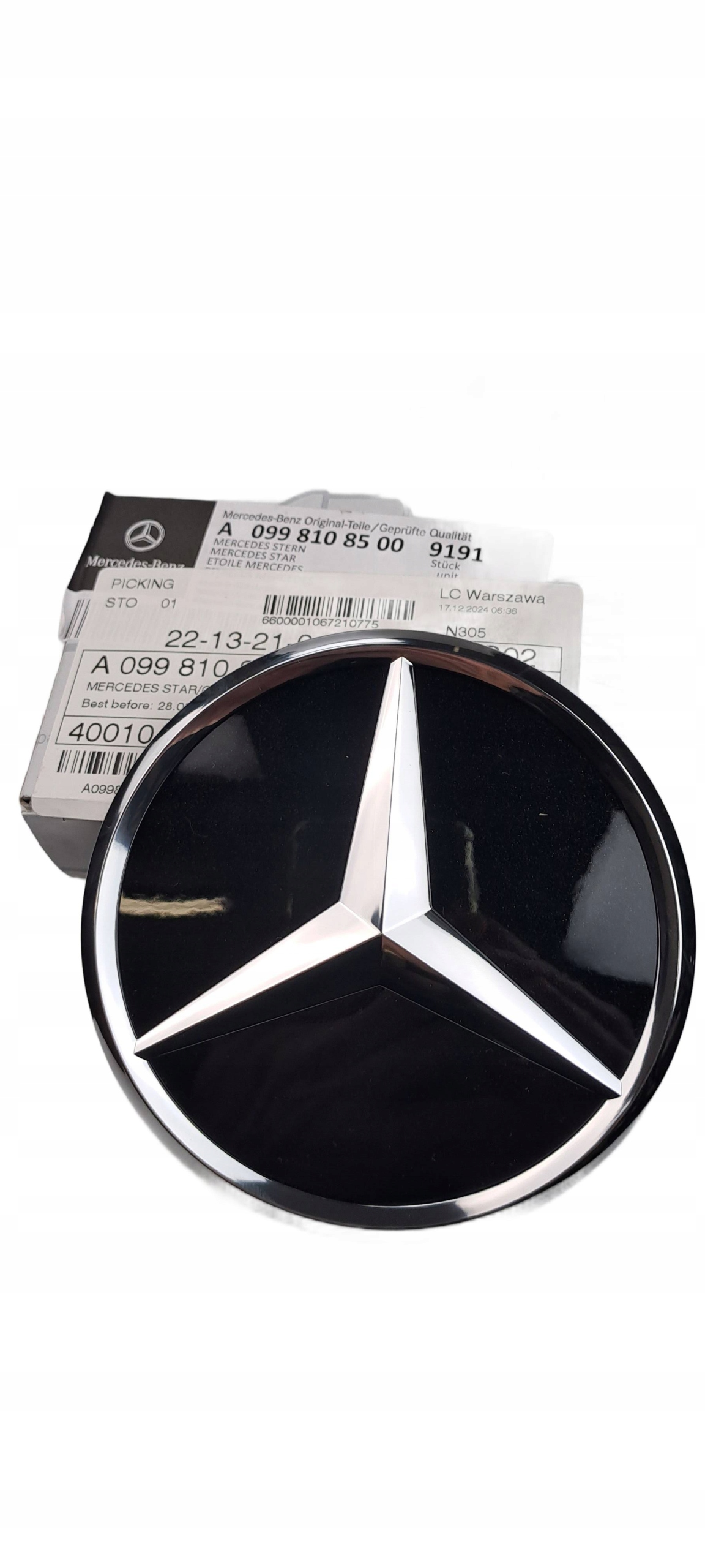 EMBLEMAT GWIAZDA KLAMKI ZAMKA KLAPY TYŁ MERCEDES A0998108500 CZARNY KOSMIC Marka Mercedes-Benz