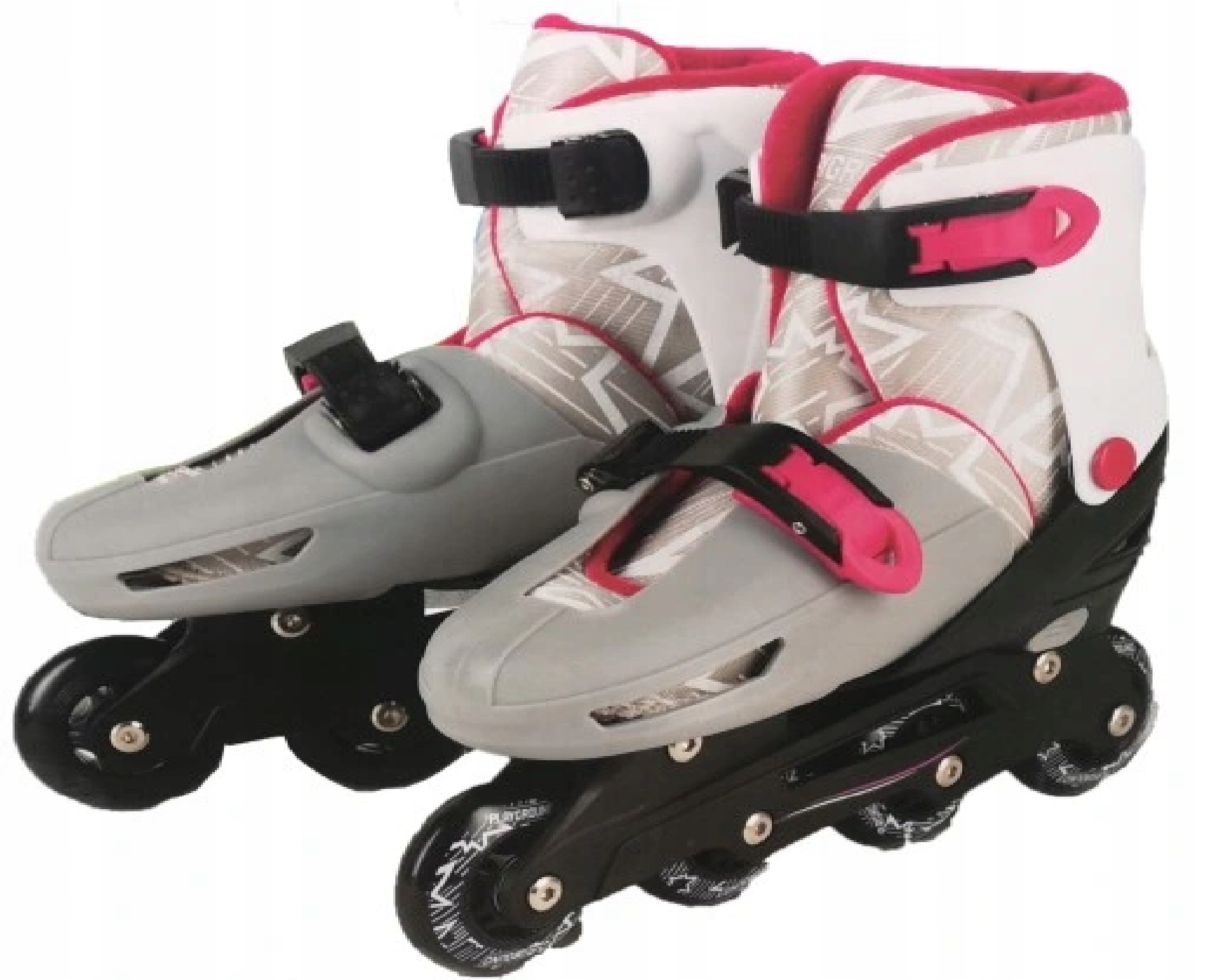 Łyżworolki Rolki Regulowane 35-38 3w1 Playground 100kg Rózowe