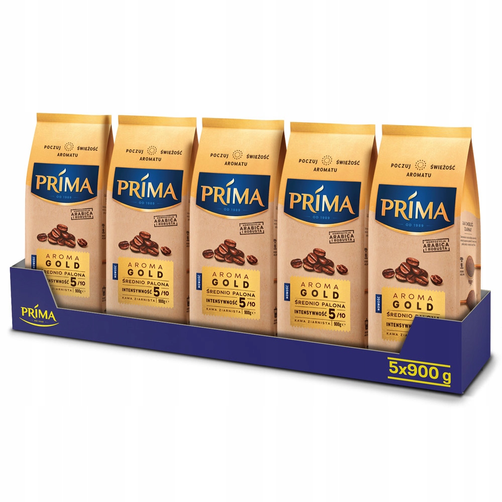 Kawa ziarnista Prima Aroma Gold 5x 900g
