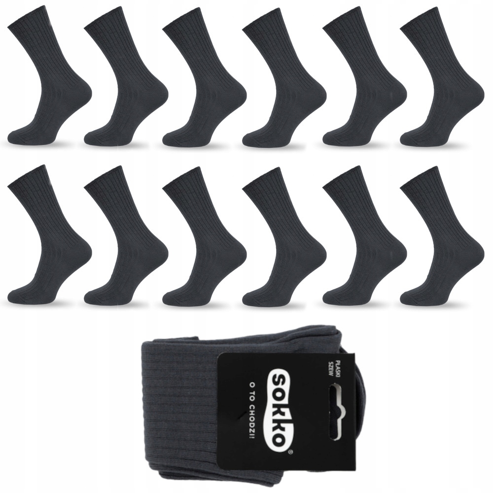 12xSOKKO Pánské Ponožky Dlouhé ocelové, beztlakové