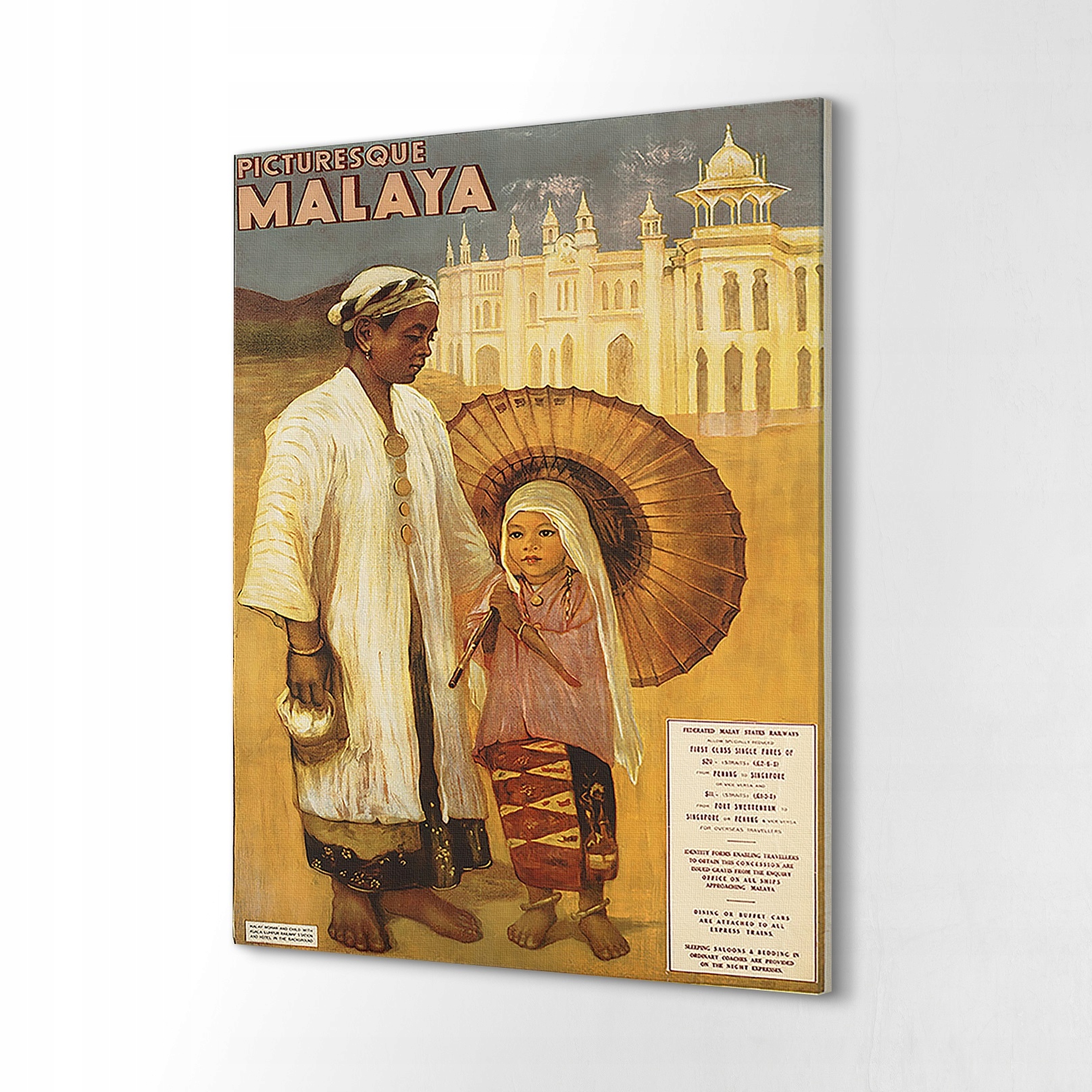 Malajské lidé, kultura, město, foto na plátně 20x30