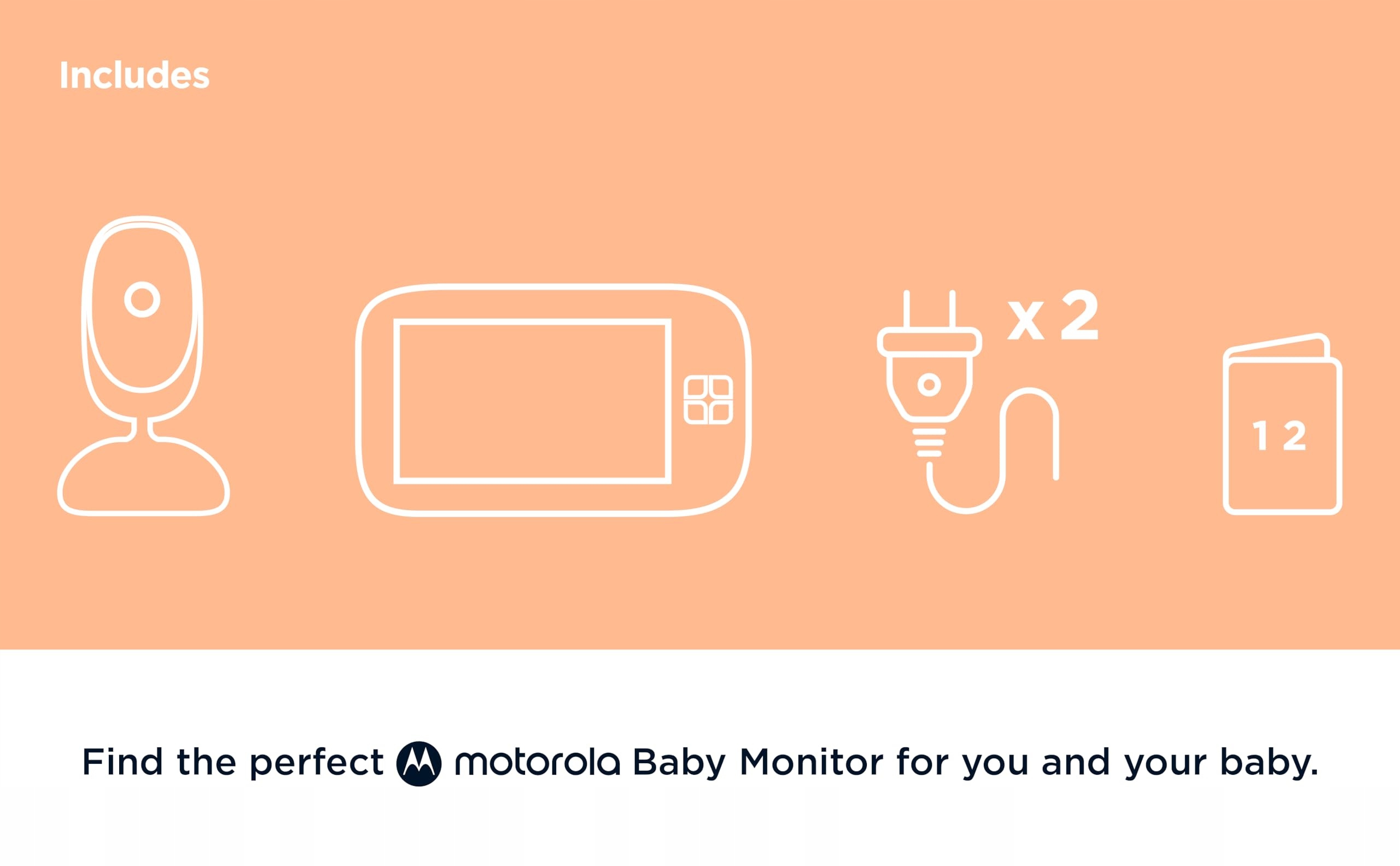 MOTOROLA Elektroniczna Niania Kamera 5" Monitor Nocny Zoom Komunikacja — miniatura 6