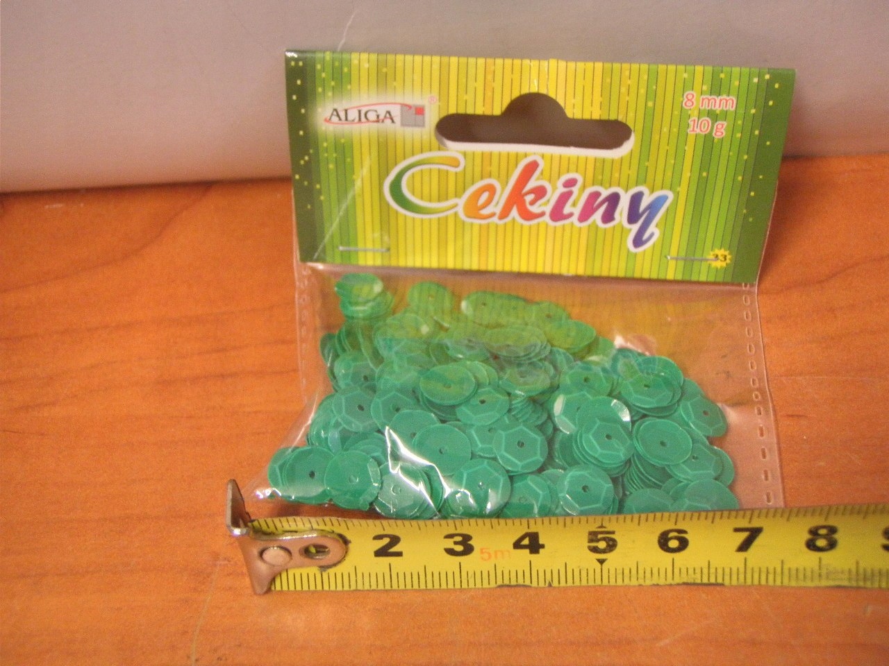 cekiny 12szt.  pastelowe RÓŻOWE 8mm 10g | WMT-112 — 6