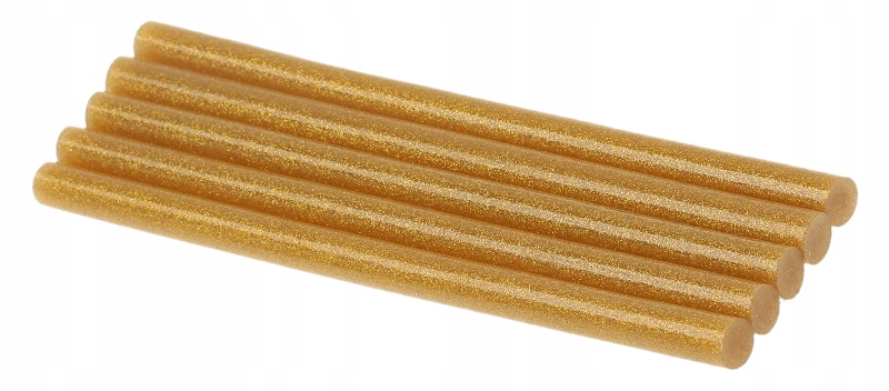 WKŁADY KLEJOWE BROKATOWE DO PISTOLETU ZŁOTE 5x