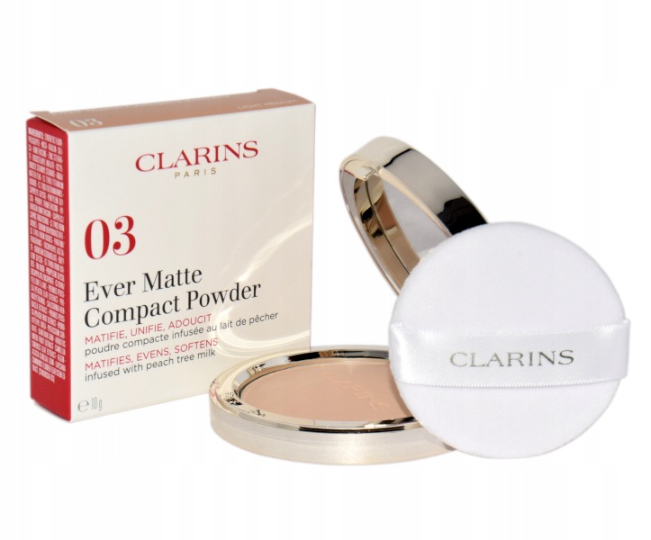 Lisovaný pudr Clarins Ever Matte 03 Light Medium Fixační 10 g