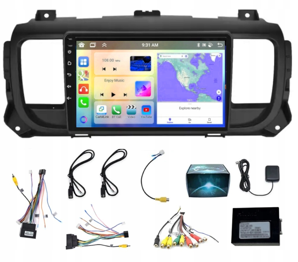 Gps Rádio Citroen Jumpy Peugeot Expert Toyota Proace 2016-2022 6GB Ram 128GB Paměť