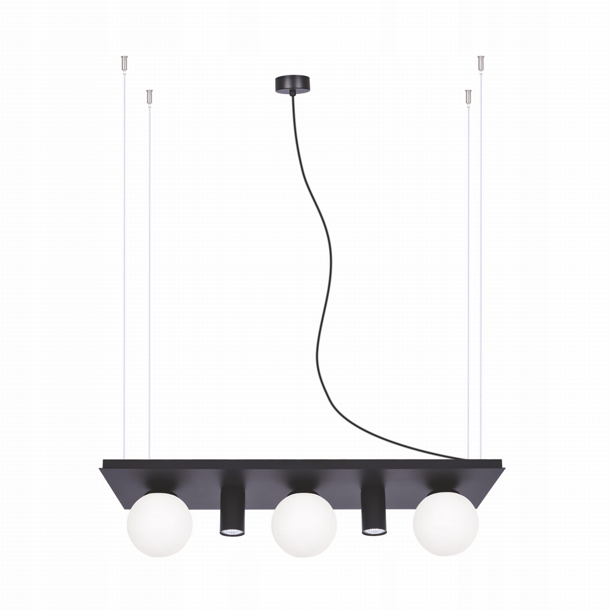 Závěsná lampa ve tvaru závěsné pětiplamenné desky Plant E14