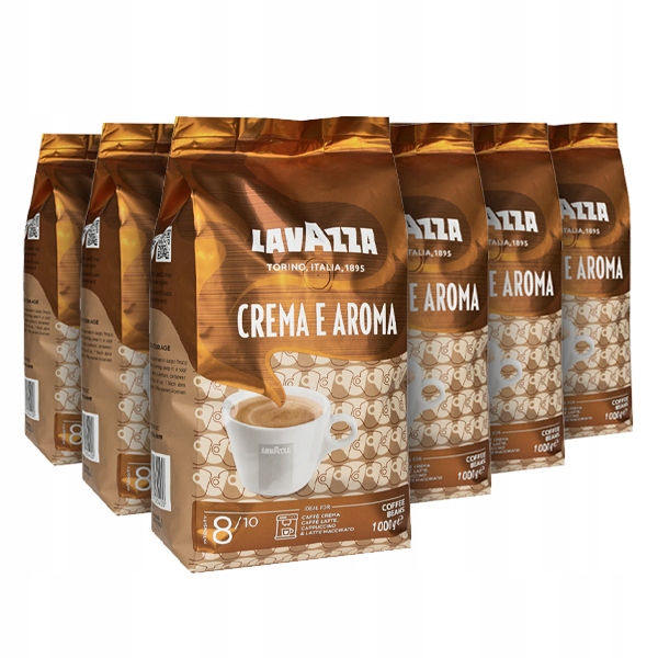 6 x kawa ziarnista mieszana Lavazza Crema E Aroma 1kg videobook