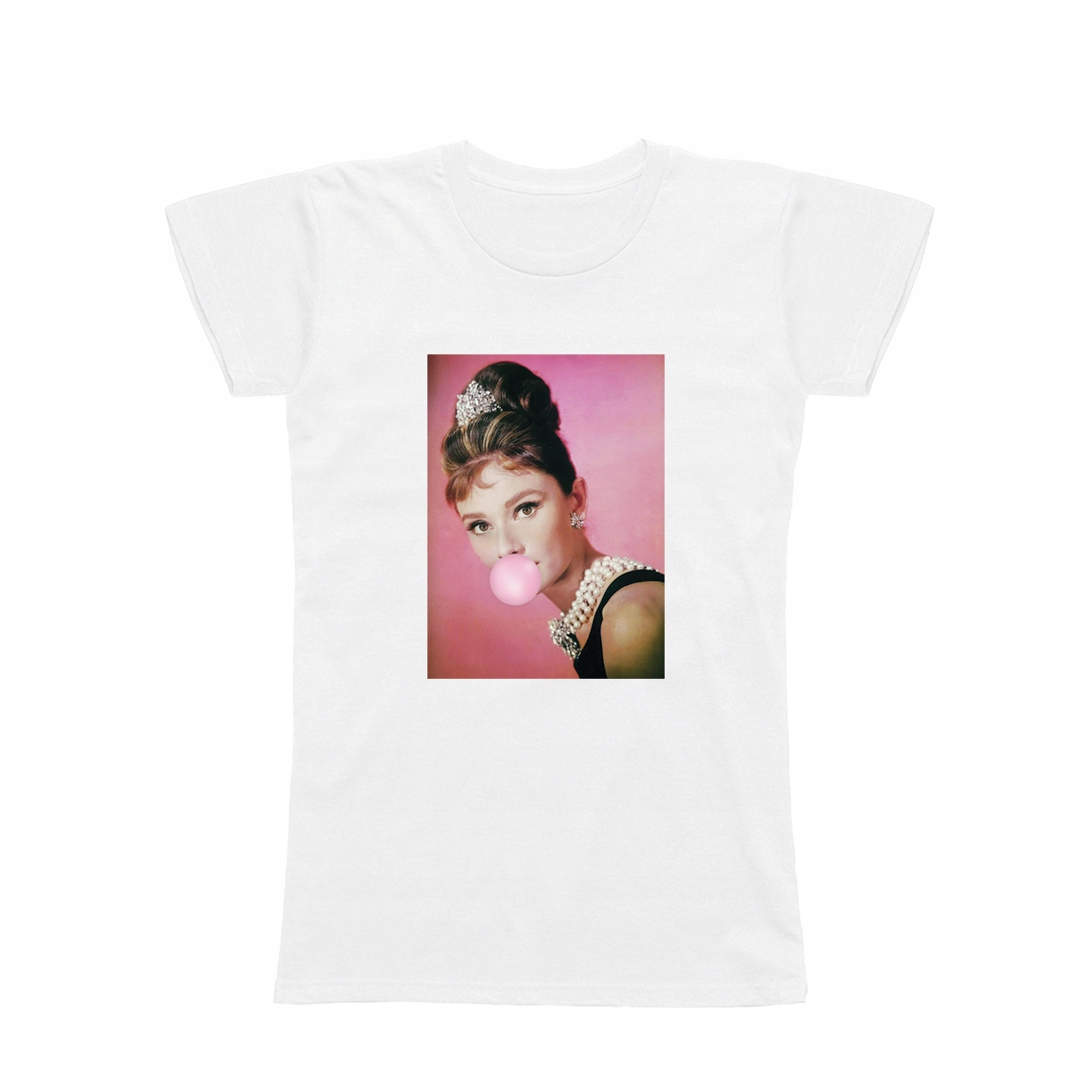 

L - Koszulka T-shirt Audrey Hepburn Bubble Gum Art