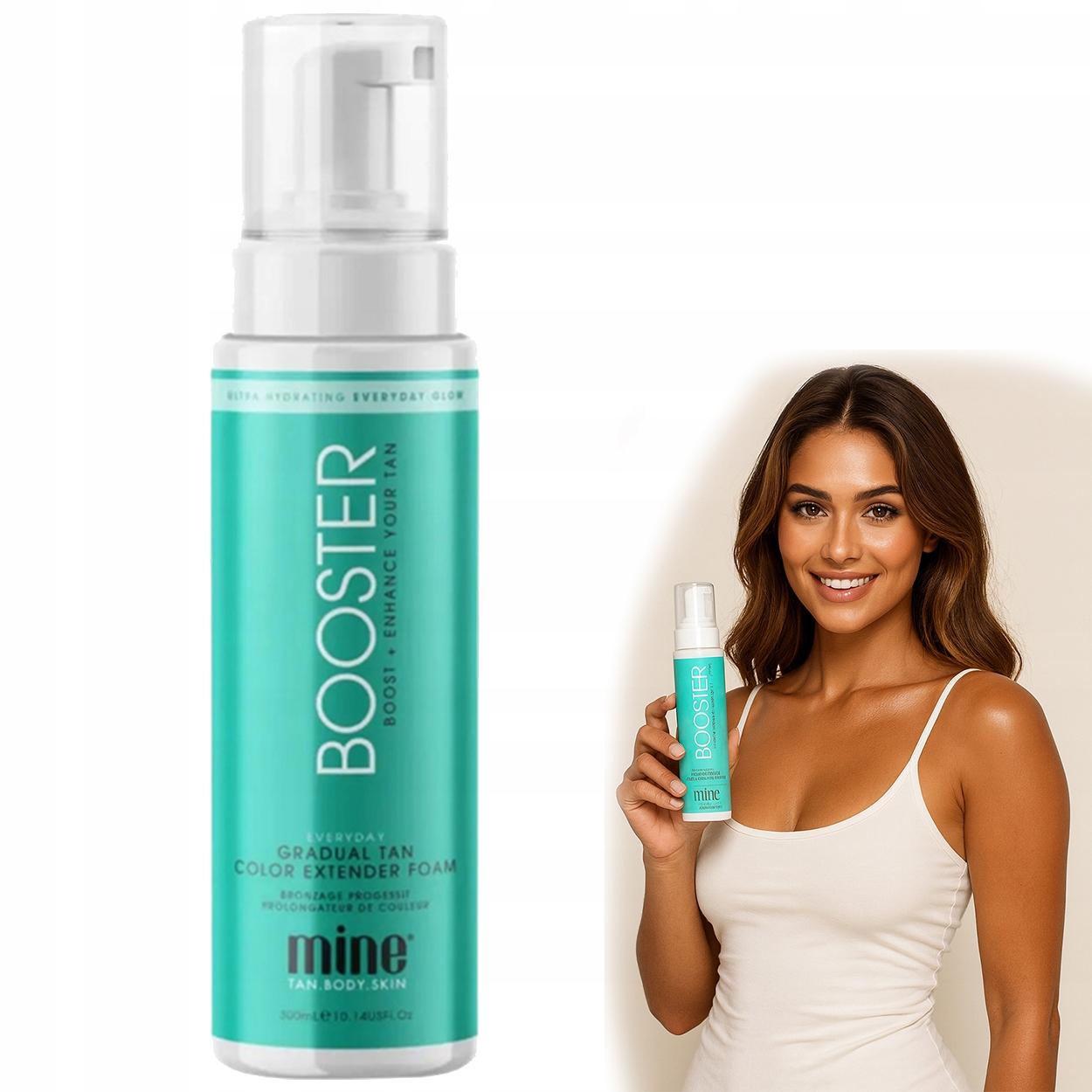 Minetan Tan Booster Gradual Tan Foam Pěna urychlující opalování 300 ml