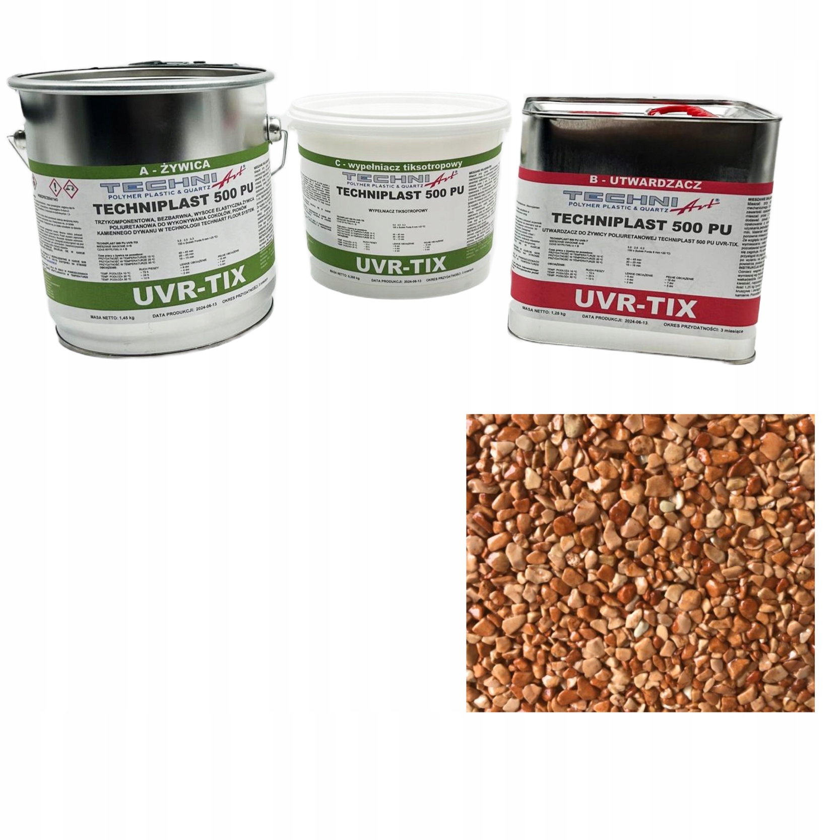 Zestaw kamienny dywan pion 1,5 m2