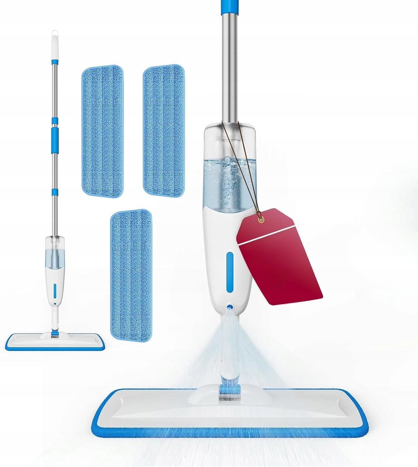 Levně Mop S Rozprašovačem 137 CM Lehký S 3 Utěrkami Na Podlahy A Panely Mopu