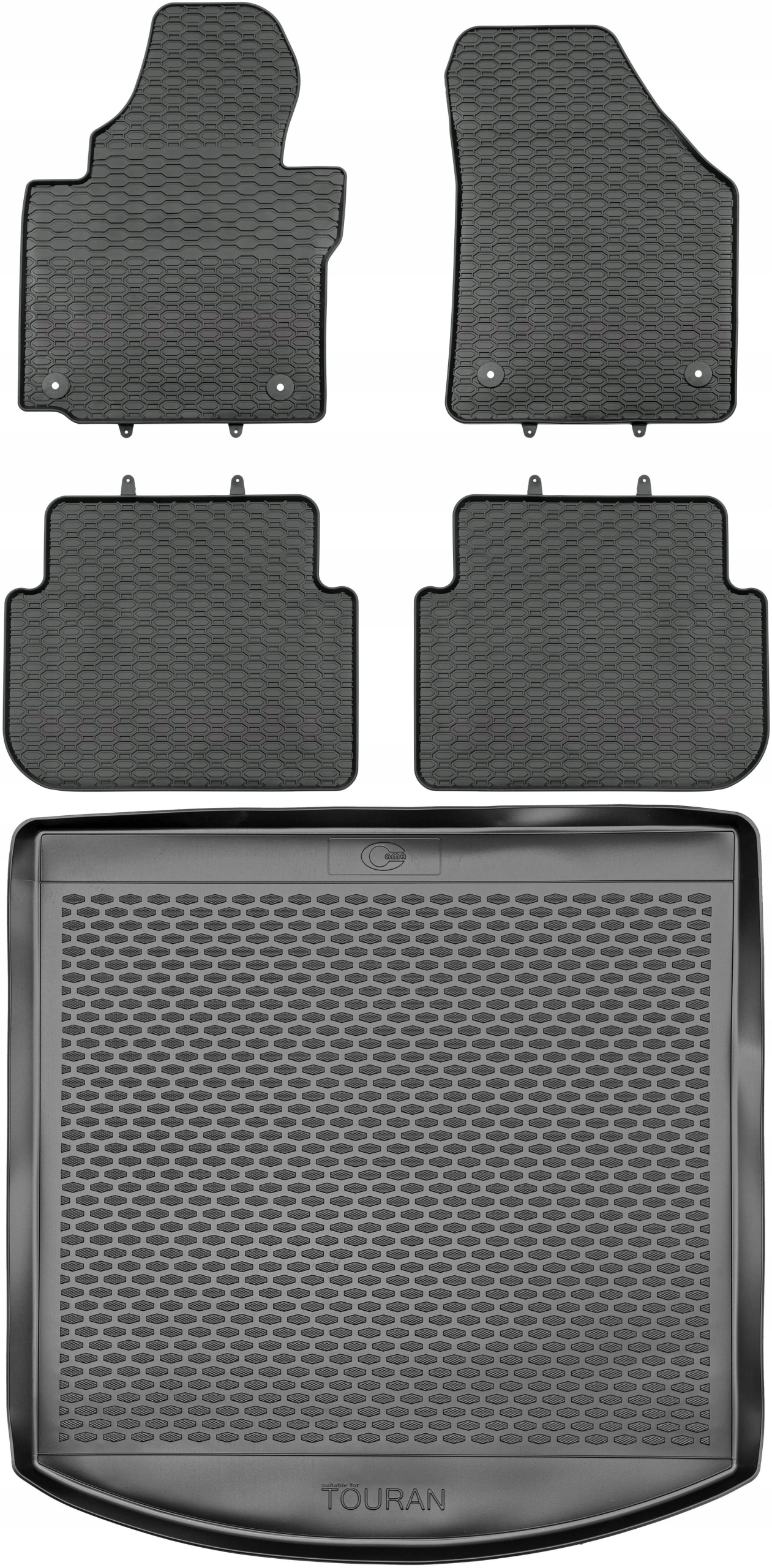 Volkswagen Touran I Minivan od roku 2010-2015 Sada Koberce batožinový priestor