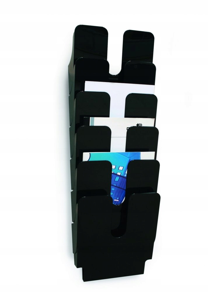 POJEMNIK NA DOKUMENTY A4 ULOTKI FOLDERY 6x A4 PION