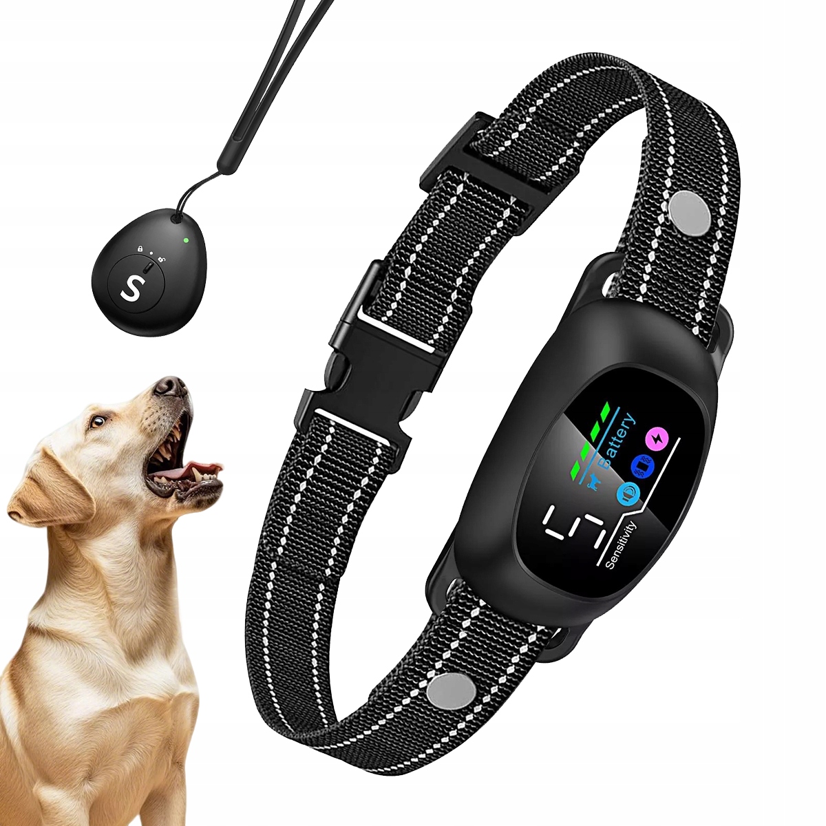 Levně Elektrický protištěkací obojek pro psa, utišující, univerzální