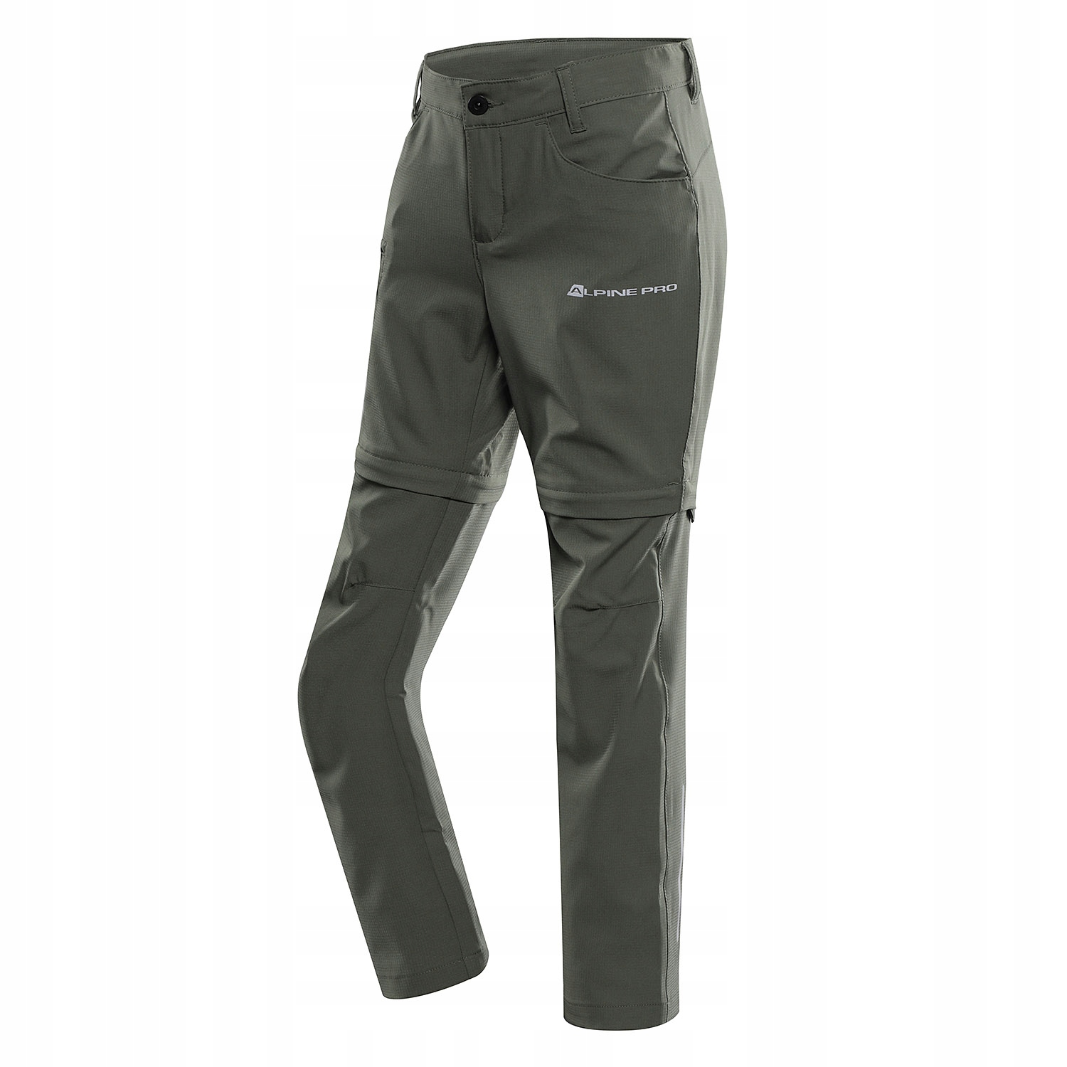 Alpine Pro Spodnie dziecięce odpinane nogawki Nesco 2 k.zielony r.116-122