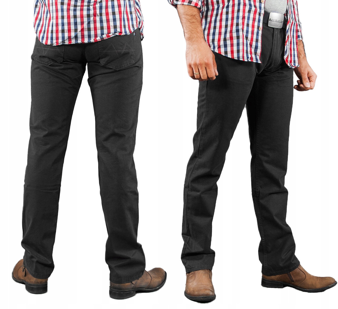 Velké černé pánské kalhoty Bavlna 844/494 43/32