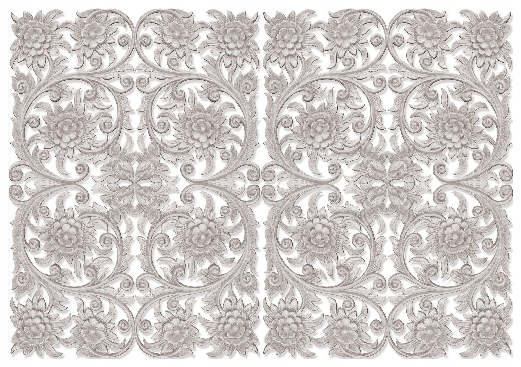 Tapeta Kvetinový ornament vyrezávaný z vinylu 368x254 Elegantný dekor lepidlo