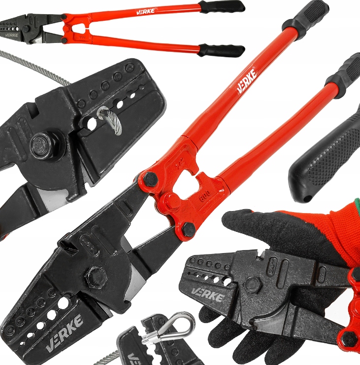 Zaciskarka Szczypce Zaciskania Lin Linek Stalowych