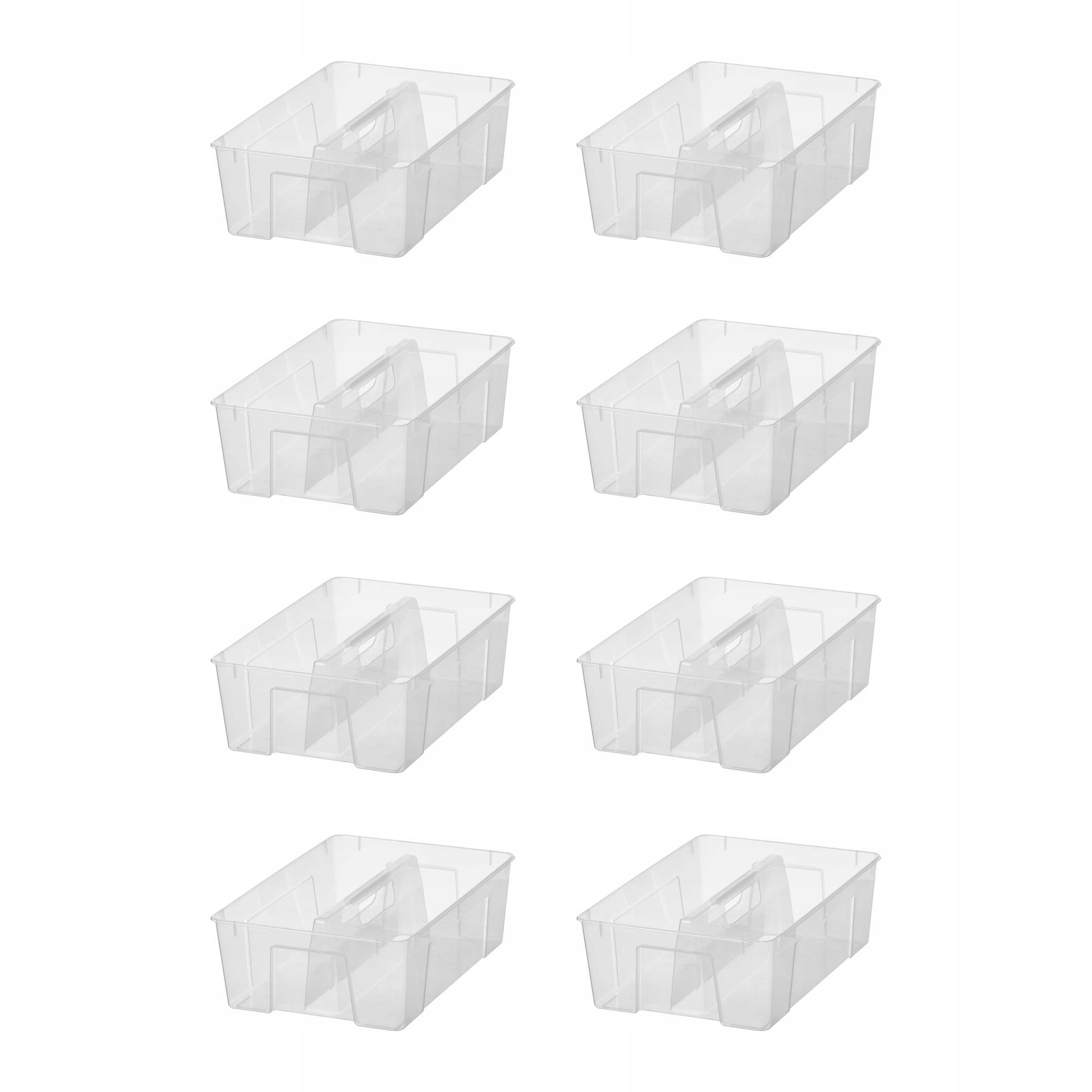 8 ks Vložka Samla 11 22 l průhledný 37x25x12 cm s přihrádkami