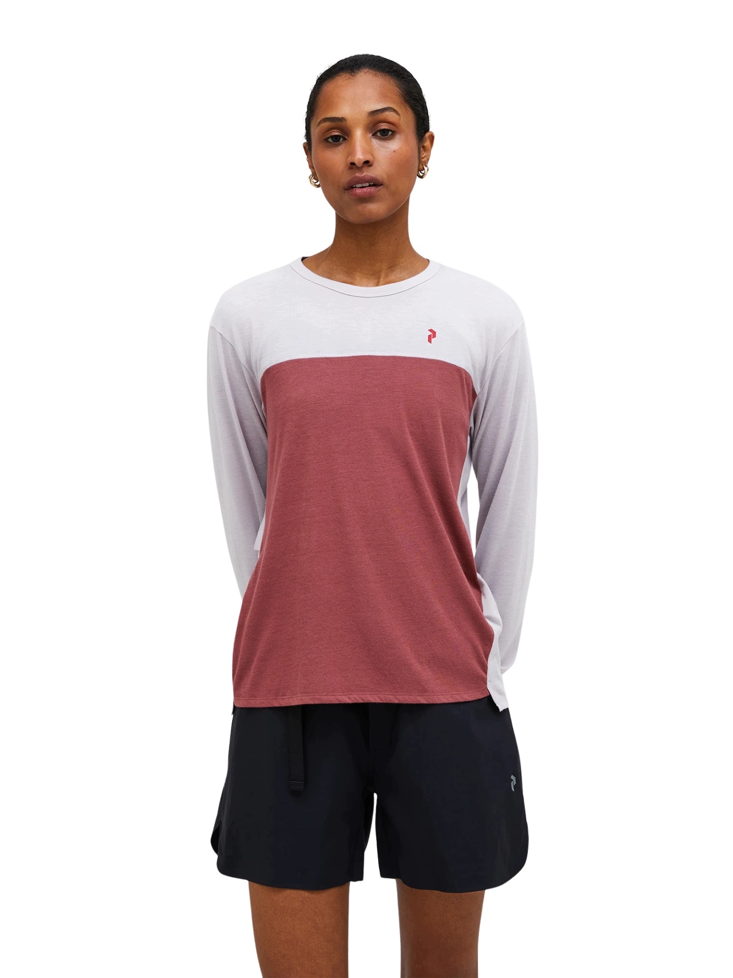 Tričko Peak Performance Trail Wool Blend Ls misty lavender wild rouge M