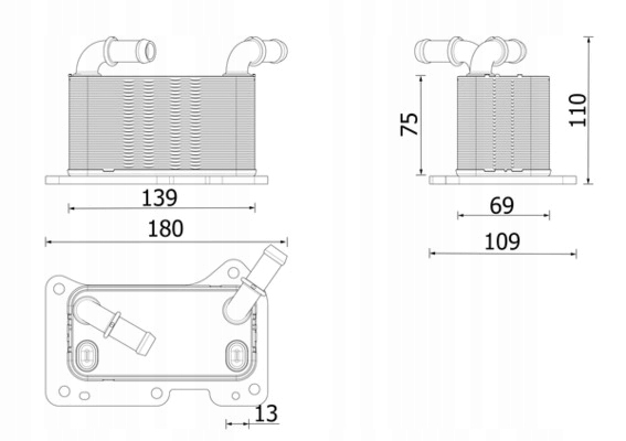 Chłodnica oleju, olej silnikowy MAHLE CLC 323 000P Producent części Mahle
