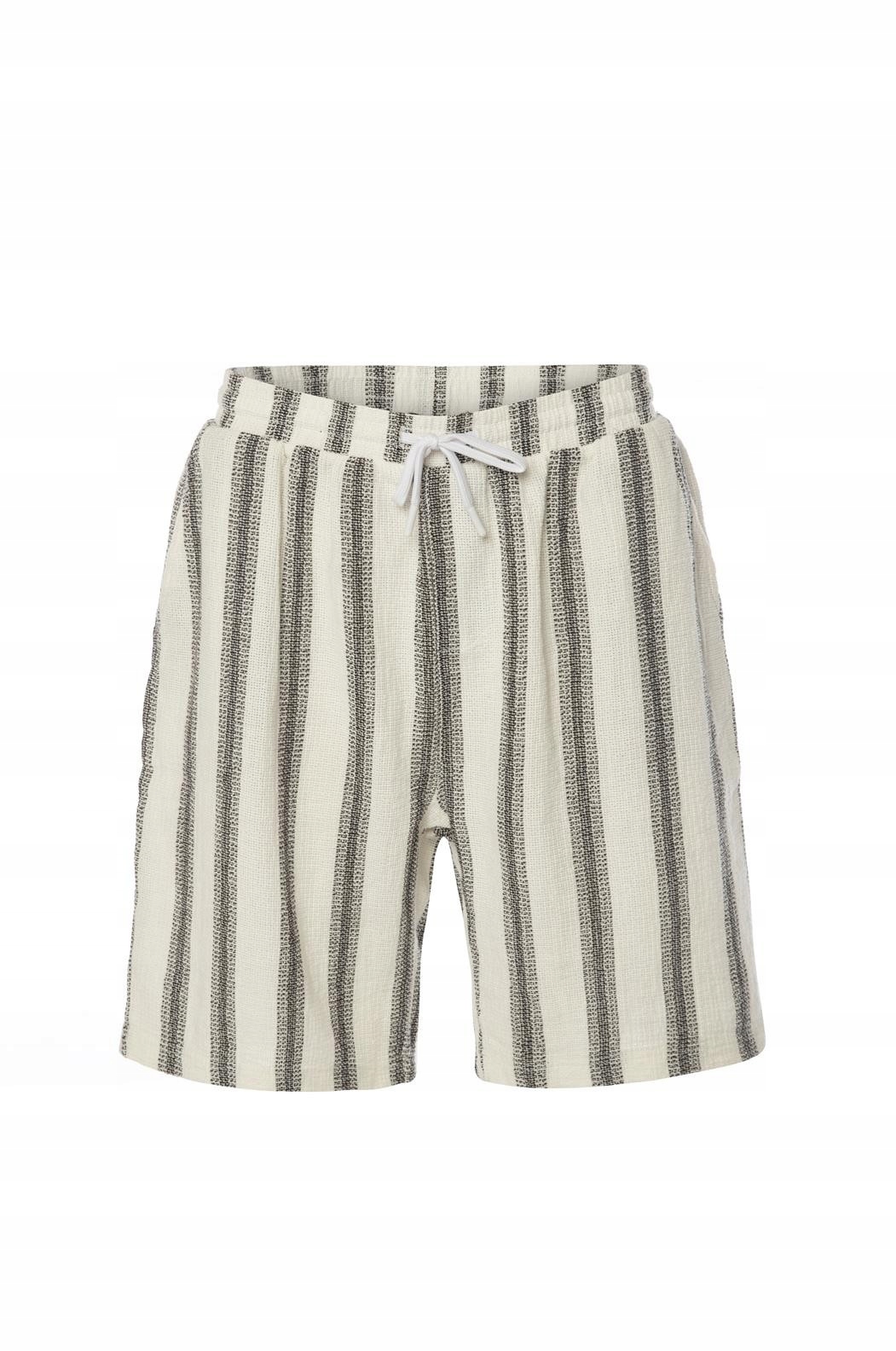 Kraťasy Pletené Šortky S Hrubou Vazbou, Pruhy M