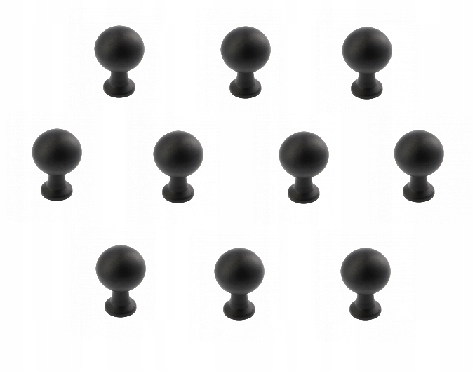 

Gałka meblowa czarny mat okrągła mała zestaw x10