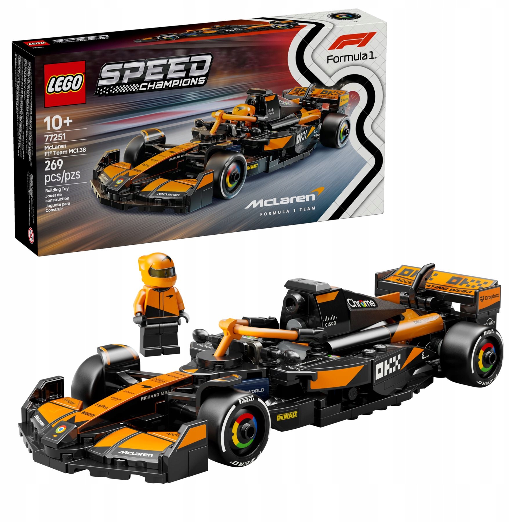 stavebnice Lego Speed Champions 77251 Formule F1 McLaren Team MCL38 Formule 1