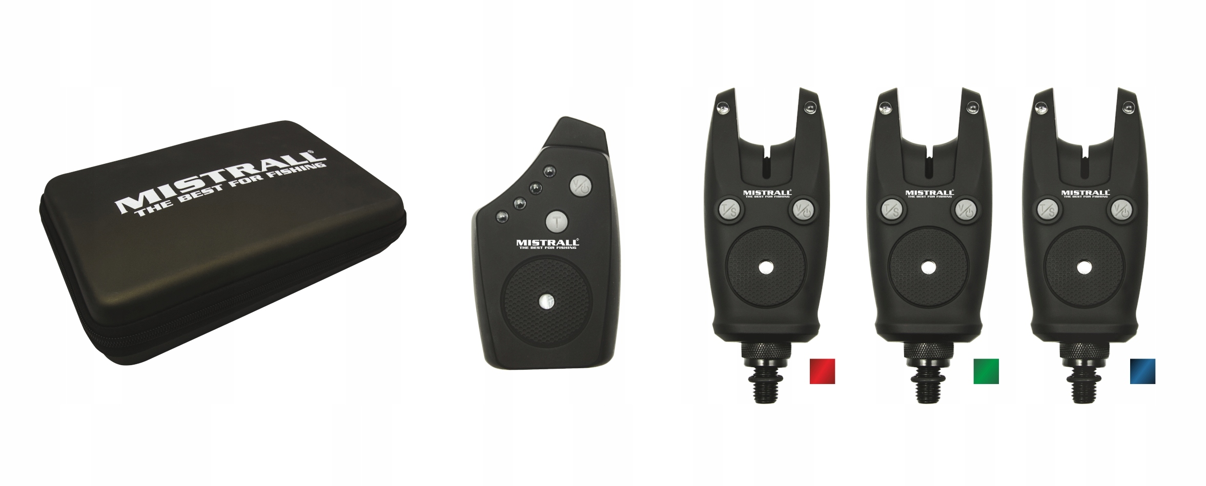 Mistrall sygnalizator elektroniczny karpiowy Slim R1 centralka 3+1 etui